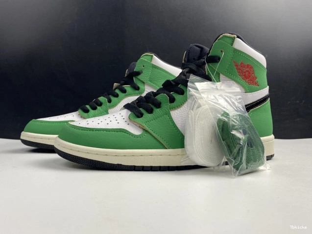 Cheap TBK DB4612-300 Jordan Lucky Air 1 High Retro Green 0705